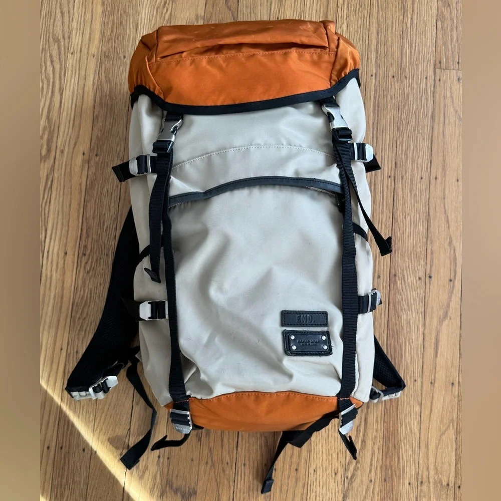 END x Master-Piece IBEX Flap Backpack (Beige) - Picture 1 of 15